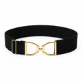 Elastische riem met gouden gesp