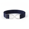 Elastische riem met zilveren gesp