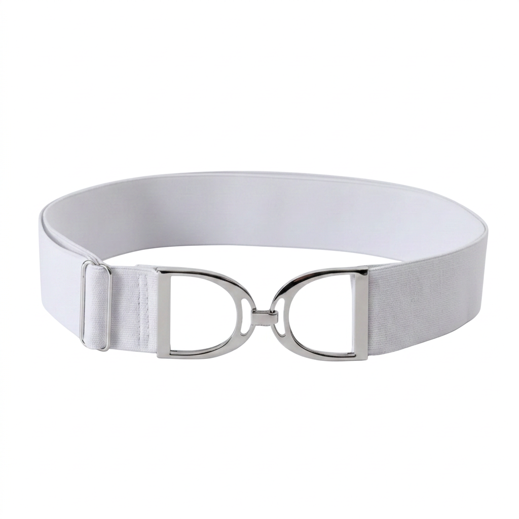 Witte riem op wit